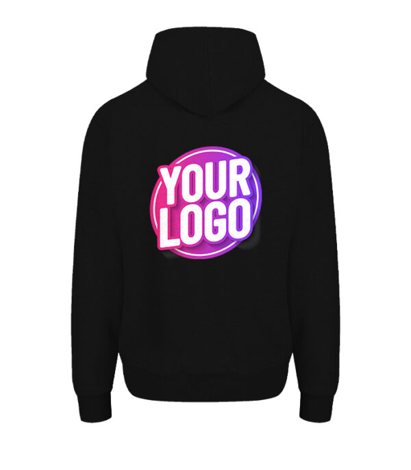 Customize Printed Black Hoodie - Image 2