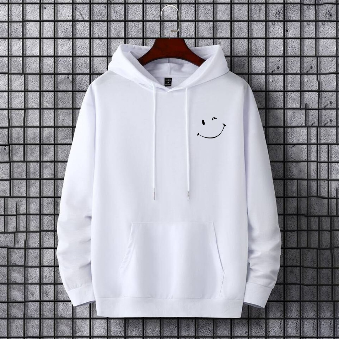Smiley White Hoodie