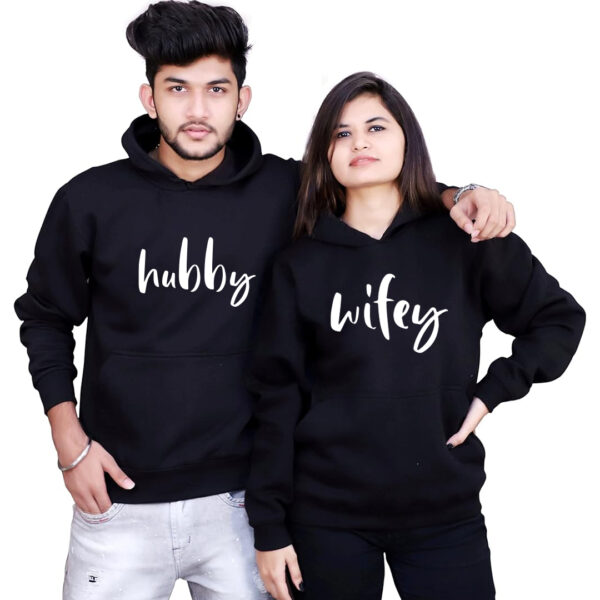 Hubby & Wife Couple Hoodie
