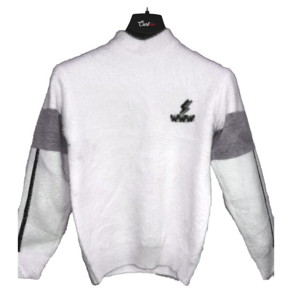 Pristine's Rabbit Wool White Sweatshirt - Image 2