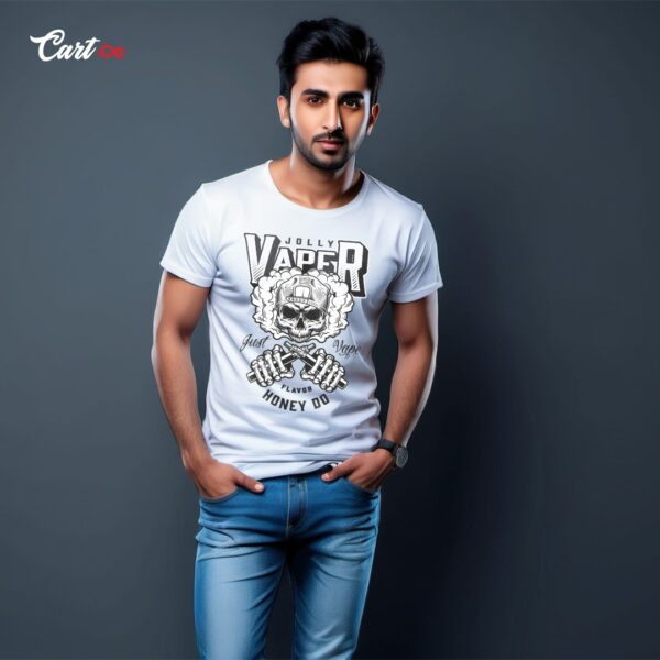 JOLLY VAPER STREETWEAR Printed White T-Shirt
