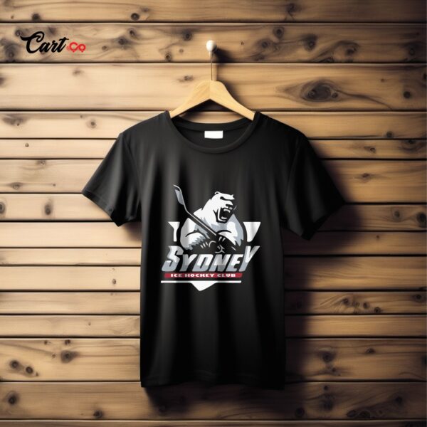 SYDNEY BEAR PRINTED BLACK T-SHIRT