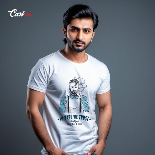Vaper Hister Printed White T-Shirt