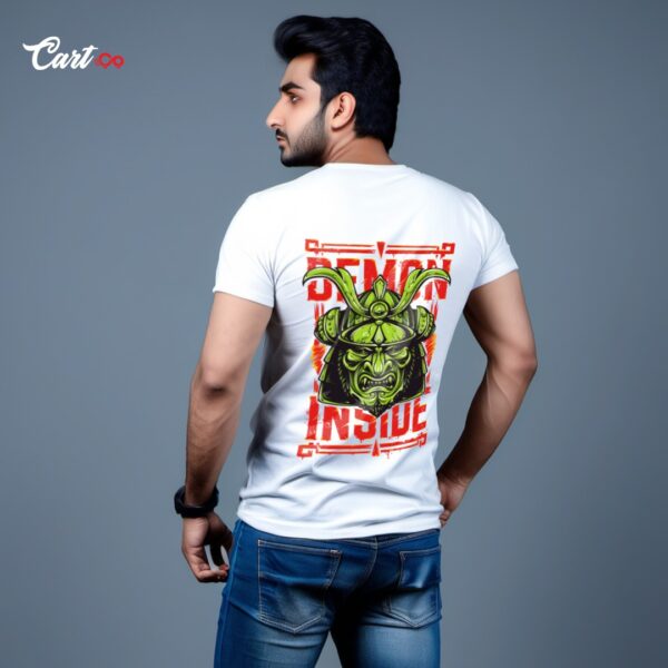 Demon Inside Printed White T-Shirt