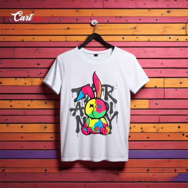 ColourFull Teddy Bear Printed White T-Shirt