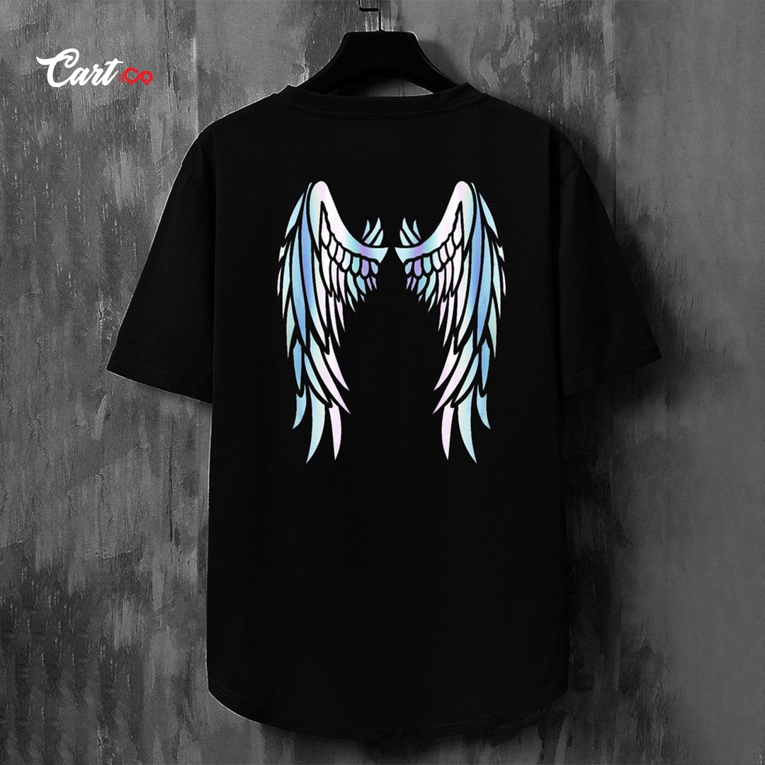 Rain Bow Reflector Printed Oversized T-Shirts with drop shoulder